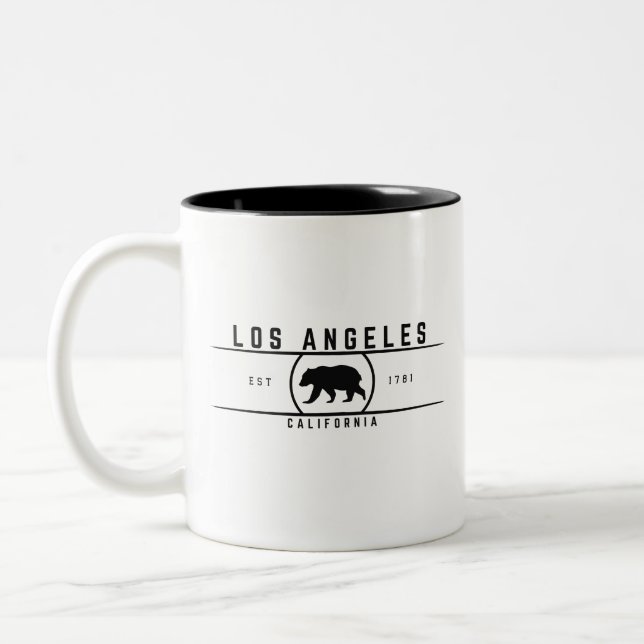 Los Angeles California Two-Tone Coffee Mug (Left)