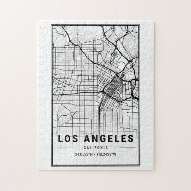 Los Angeles California USA Cities Travel City Map Jigsaw Puzzle (Vertical)