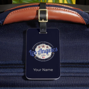 Los Angeles California USA Vintage West Coast Luggage Tag