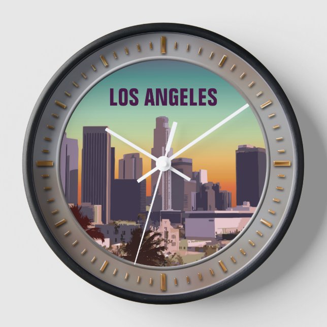 Los Angeles, California Wall Clock (Front)