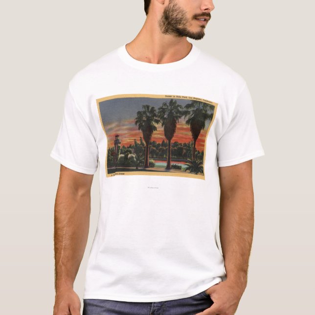 Los Angeles, CaliforniaSunset in Echo Park T-Shirt (Front)