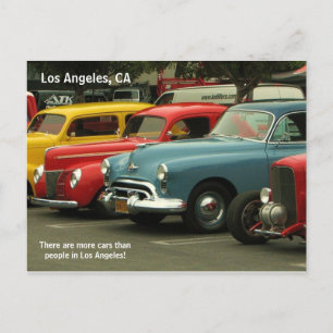 Los Angeles Car Postcard! Postcard