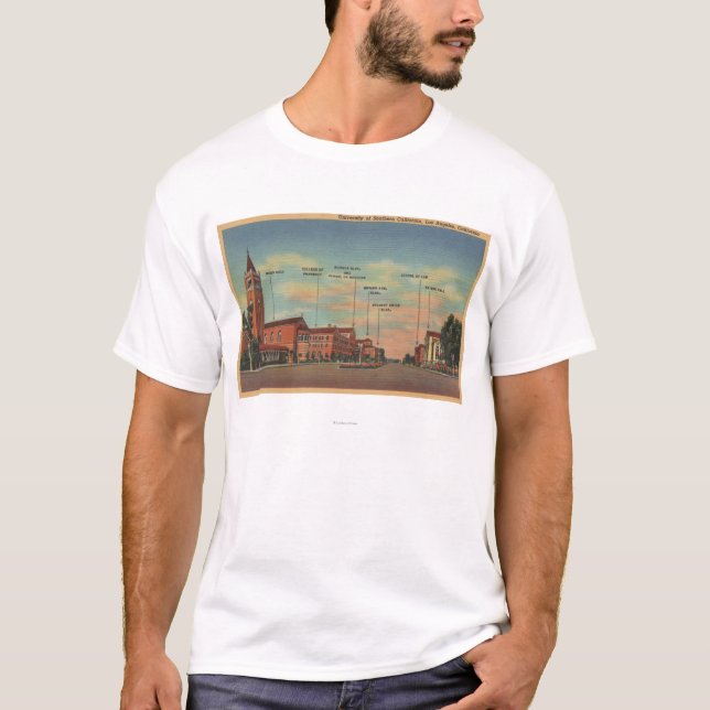 Los Angeles, CAView of U.S.C. Campus T-Shirt (Front)