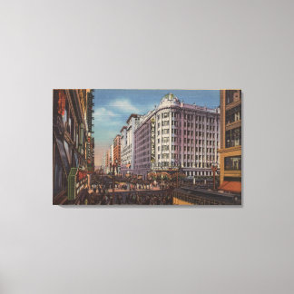 Los Angeles, CAView of Warner Bros. on 7th St. Canvas Print