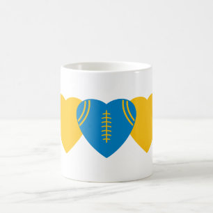 Los Angeles Chargers Football Heart Design Coffee Mug