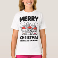 Los Angeles City California Merry Christmas USA