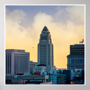 Los Angeles City Hall Print Downtown LA Art