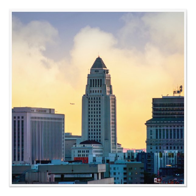 Los Angeles City Hall Skyline – Downtown LA Print (Front)