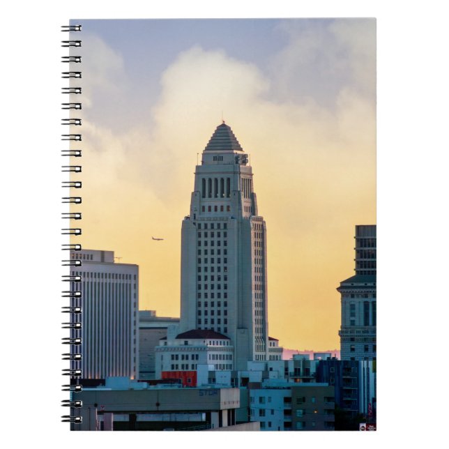 Los Angeles City Hall Wall Art Downtown LA Print Notebook (Front)