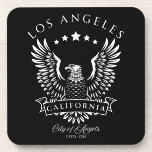 Los Angeles City of Angels California Vintage Coaster