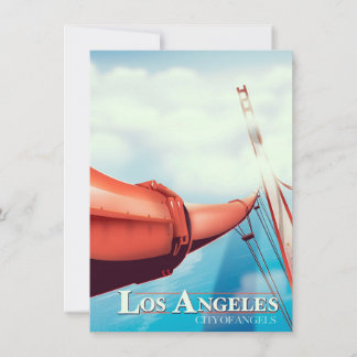 Los Angeles "city of Angels" Vacation poster. Invitation