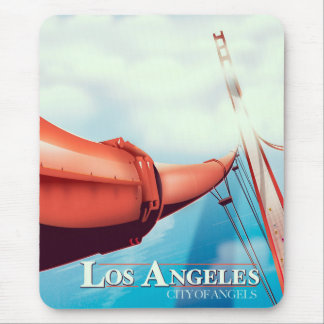 Los Angeles "city of Angels" Vacation poster. Mouse Mat
