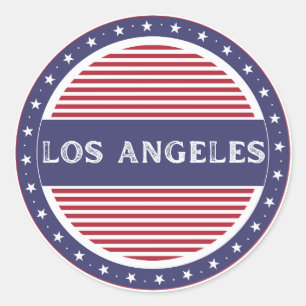 Los Angeles City Pride Emblem – American Identity Classic Round Sticker