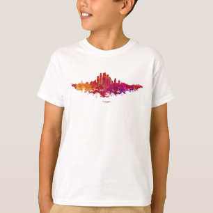 Los Angeles City Skyline Colourful T-Shirt