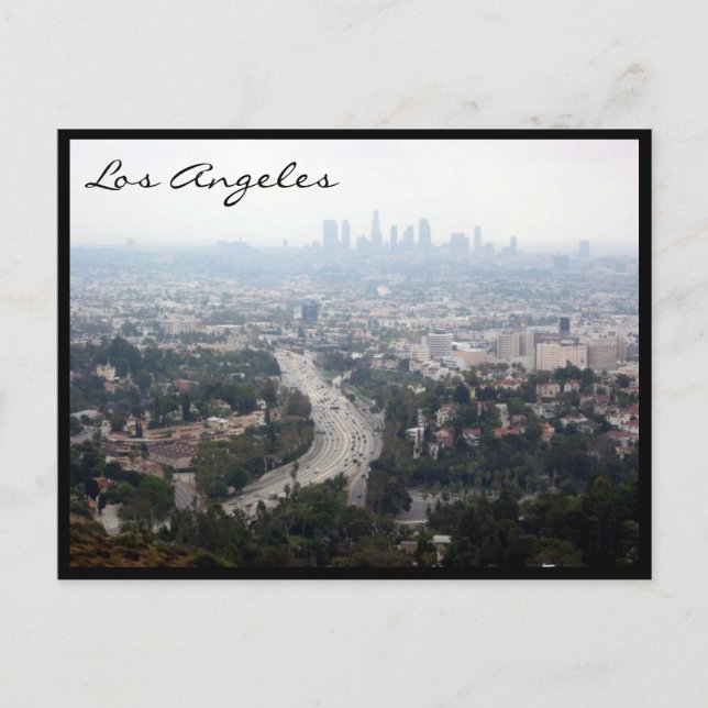 los angeles city view postcard (Front)