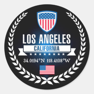 Los Angeles Classic Round Sticker