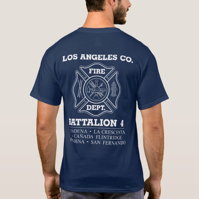 Los Angeles Co Fire Department Battalion 4 T-shirt (Back)