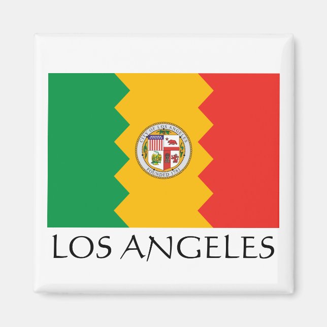 Los Angeles Flag Magnet (Front)