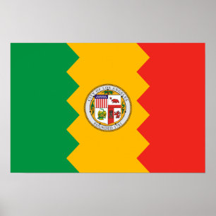 Los Angeles Flag Poster