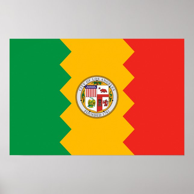 Los Angeles Flag Poster (Front)