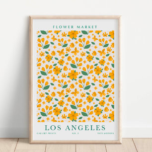 Los Angeles Flower Market Botanical Poster
