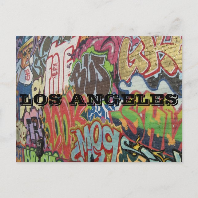 LOS ANGELES GRAFFITI POSTCARD (Front)
