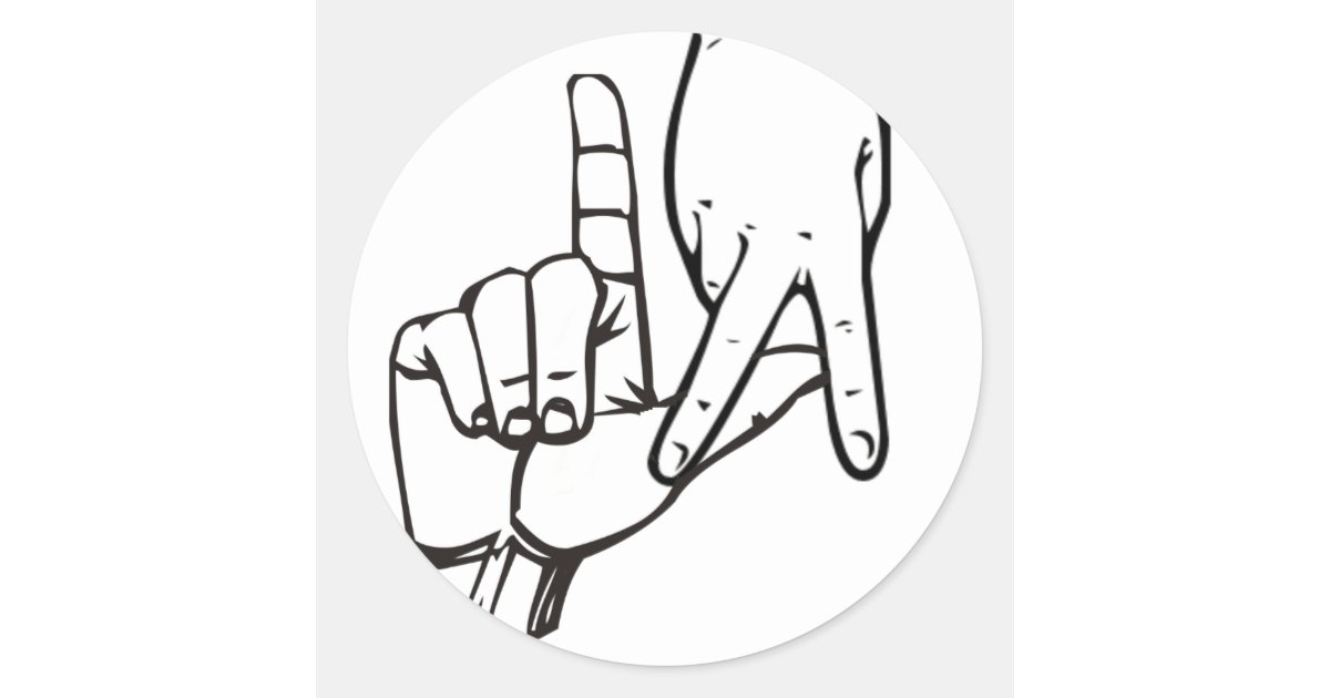 Angeles Hand Sign Los Angeles Hand Sign Classic Round Sticker | Zazzle
