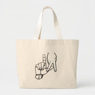 Los Angeles Hand Sign Large Tote Bag