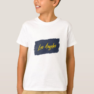 Los Angeles Handwritten Yellow Typography T-Shirt