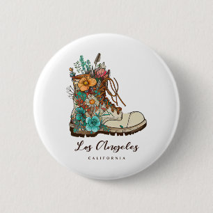 Los Angeles Hiking Outdoors Souvenir 6 Cm Round Badge