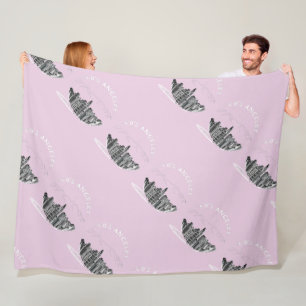 Los Angeles in a glass ball Fleece Blanket
