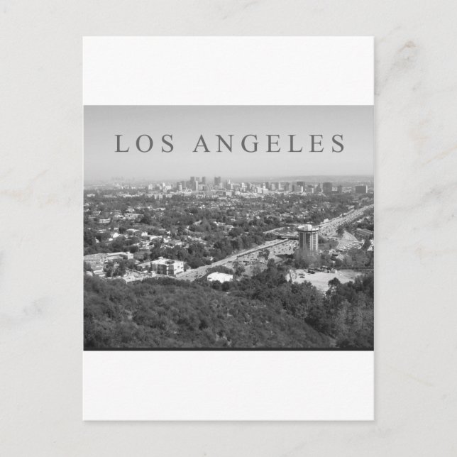 Los Angeles in Black and White Postcard (Front)