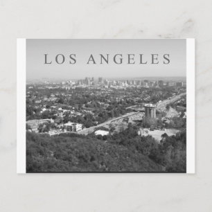 Los Angeles in Black and White Postcard