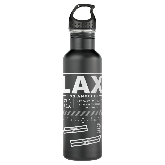Los Angeles International Airport LAX 710 Ml Water Bottle (Front)
