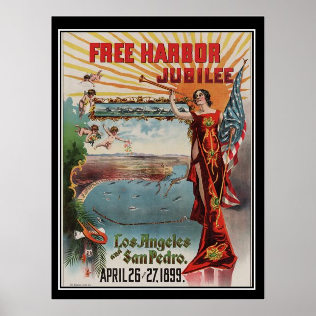 Los Angeles Jubilee 1899 Vintage poster (Front)