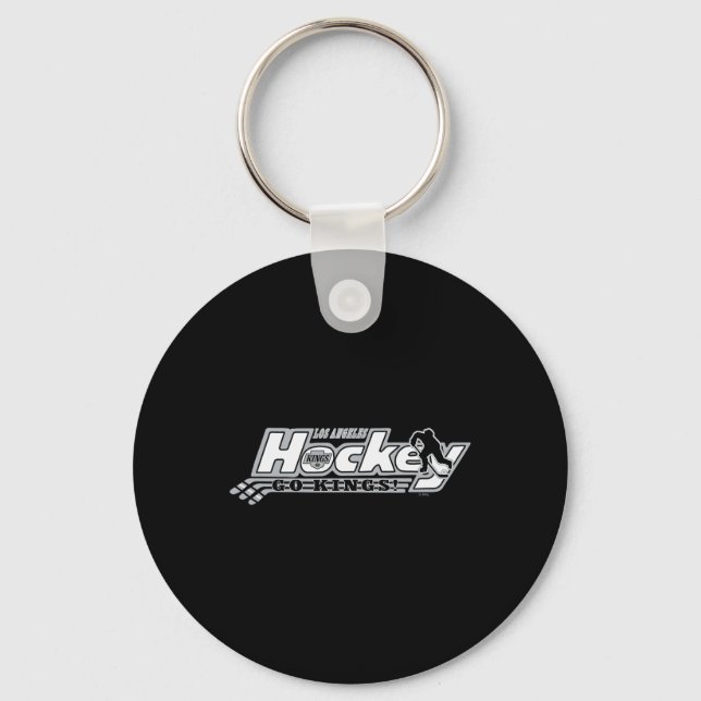 Los Angeles Kings Hockey Black Officially Licensed Key Ring (Front)
