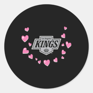 Los Angeles Kings Valentine Love Nhl Officially Li Classic Round Sticker