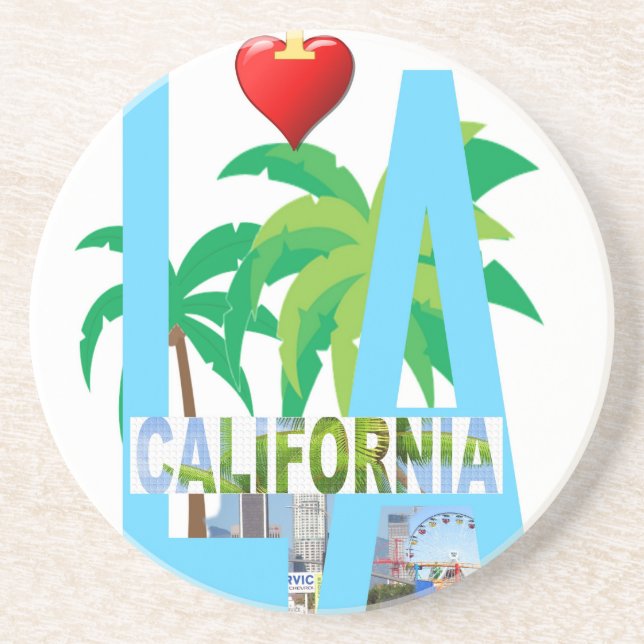 los angeles  l a california city usa america coaster (Front)