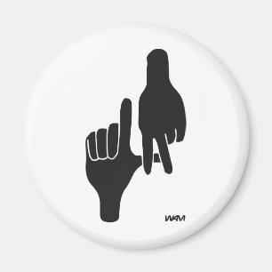 LOS ANGELES LA HAND SIGN MAGNET