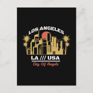 Los Angeles LA USA City of Angels Skyline Design Postcard