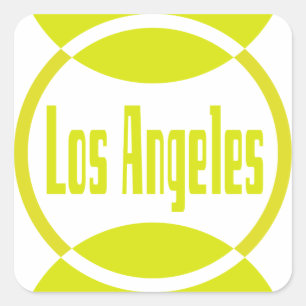 Los Angeles Logo Design #1- Lemon Yellow Stickers