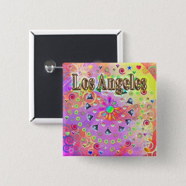 Los Angeles Lucky Golden Button (Front & Back)
