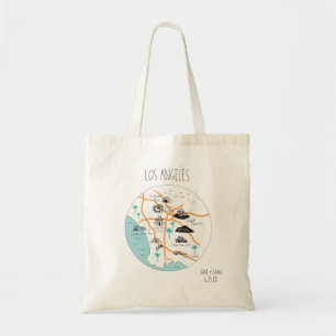 Los Angeles Map Tote Bag