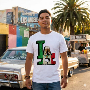 Los Angeles Mexican Flag  T-Shirt
