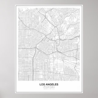 Los Angeles Minimalist Map Poster (Style 2)