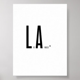 Los Angeles - minimalistic typography poster