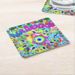 Los Angeles Mystic Dance Square Paper Coaster