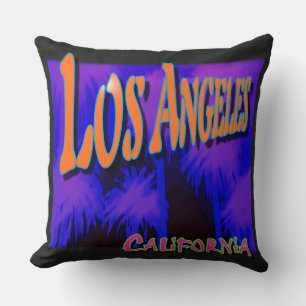"Los Angeles Night Palms" Pillow