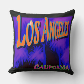 "Los Angeles Night Palms" Pillow
