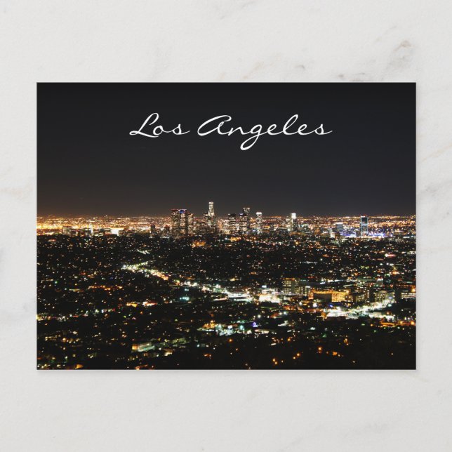 Los Angeles Night postcard (Front)